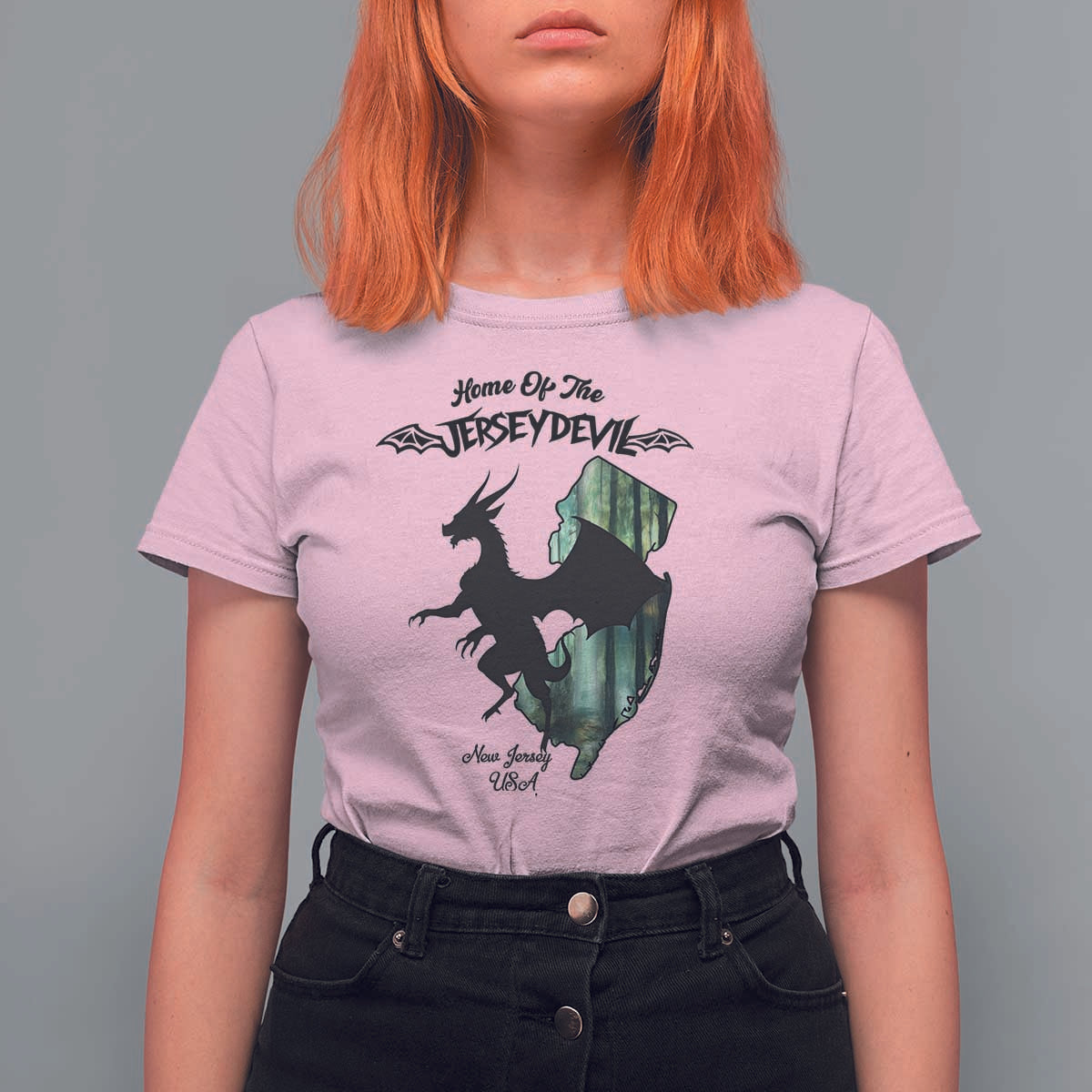 Home Of The Jersey Devil T Shirt For Women Cryptid Gift - Wonder Print Shop