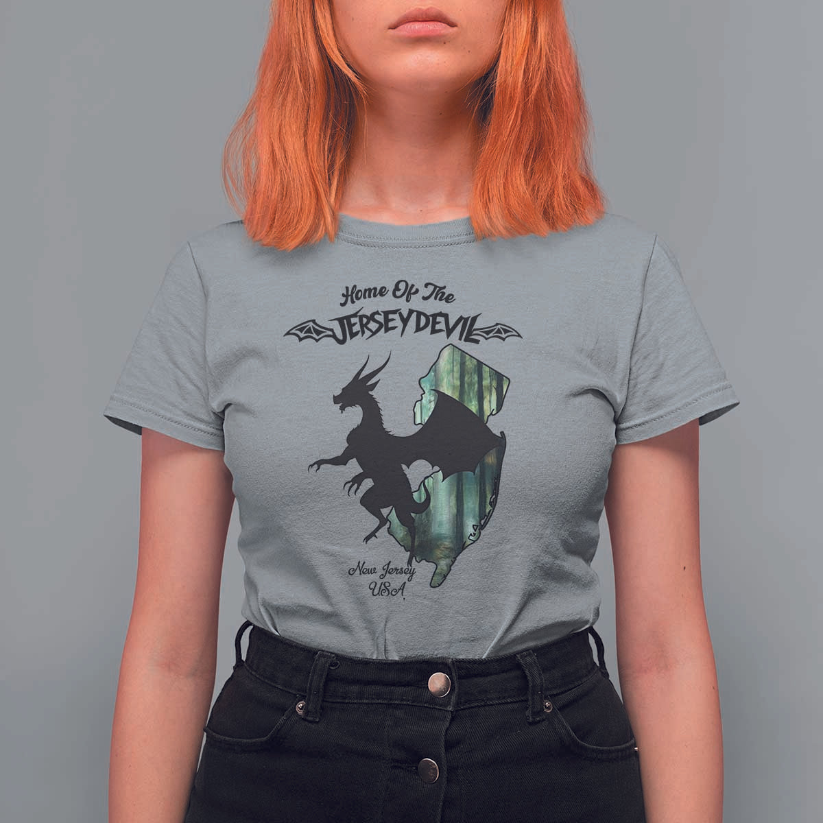 Home Of The Jersey Devil T Shirt For Women Cryptid Gift - Wonder Print Shop