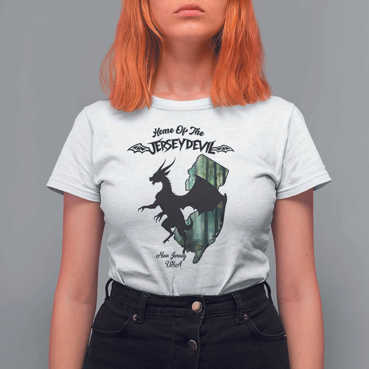 Home Of The Jersey Devil T Shirt For Women Cryptid Gift - Wonder Print Shop