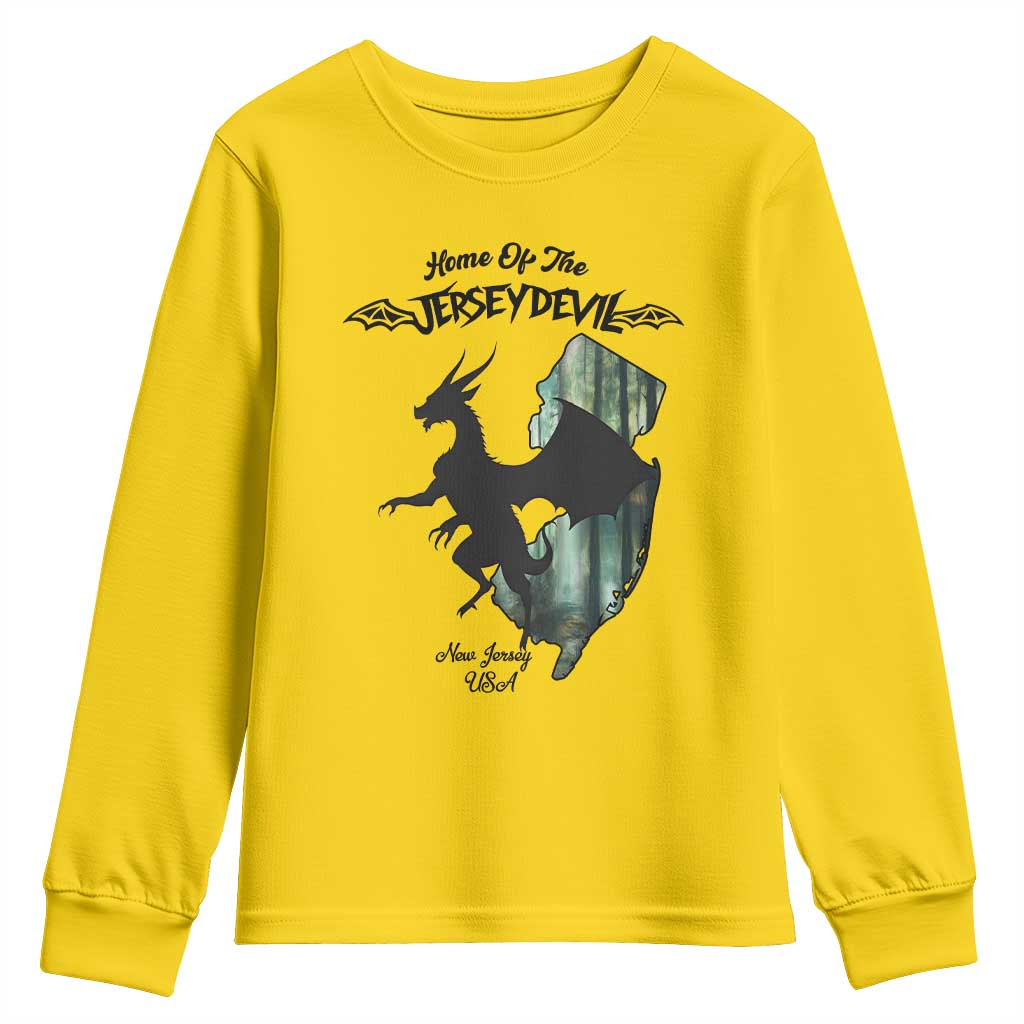 Home Of The Jersey Devil Youth Sweatshirt Cryptid Gift - Wonder Print Shop