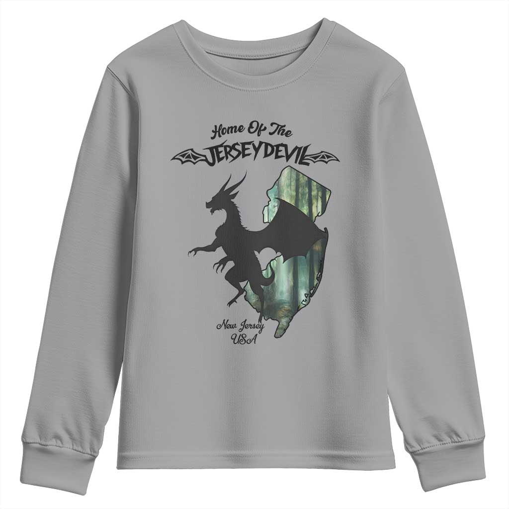 Home Of The Jersey Devil Youth Sweatshirt Cryptid Gift - Wonder Print Shop