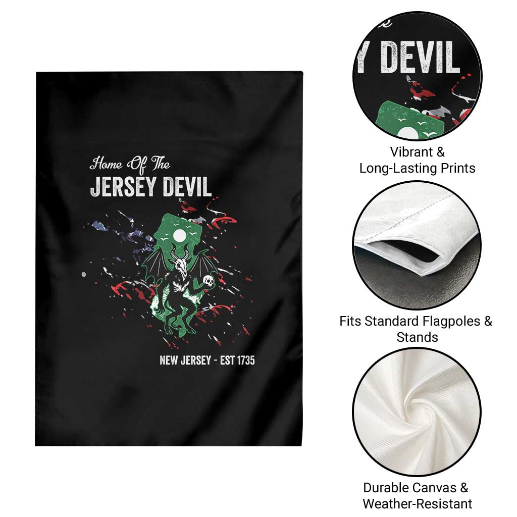 Jersey Devil Garden Flag Home Of New Jersey Est 1735 Cryptid Gift - Wonder Print Shop