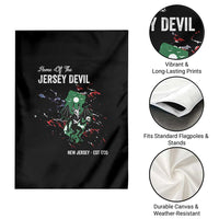 Jersey Devil Garden Flag Home Of New Jersey Est 1735 Cryptid Gift - Wonder Print Shop