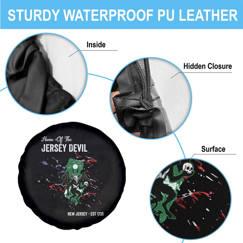 Jersey Devil Spare Tire Cover Home Of New Jersey Est 1735 Cryptid Gift - Wonder Print Shop