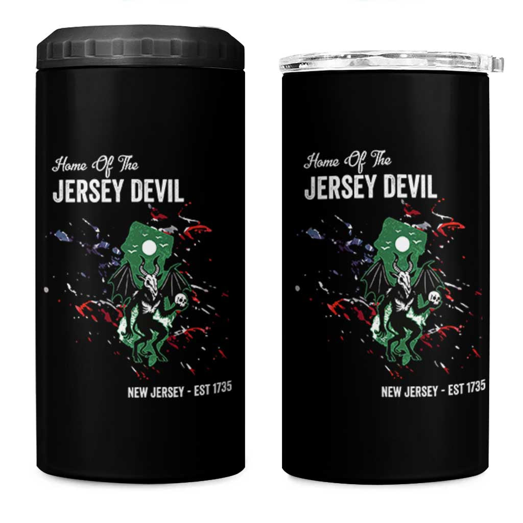 Jersey Devil 4 in 1 Can Cooler Tumbler Home Of New Jersey Est 1735 Cryptid Gift