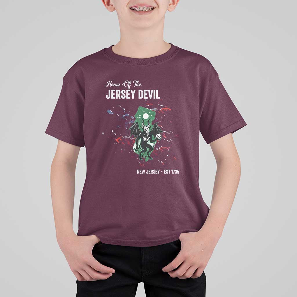 Jersey Devil T Shirt For Kid Home Of New Jersey Est 1735 Cryptid Gift - Wonder Print Shop