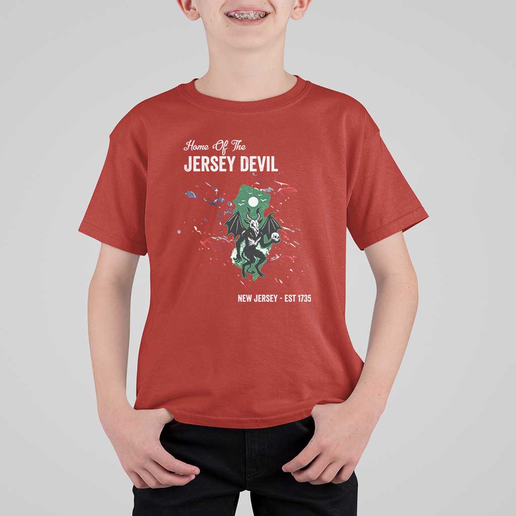 Jersey Devil T Shirt For Kid Home Of New Jersey Est 1735 Cryptid Gift - Wonder Print Shop