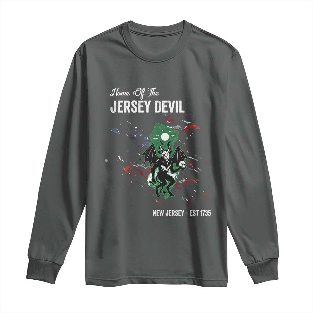 Jersey Devil Long Sleeve Shirt Home Of New Jersey Est 1735 Cryptid Gift - Wonder Print Shop