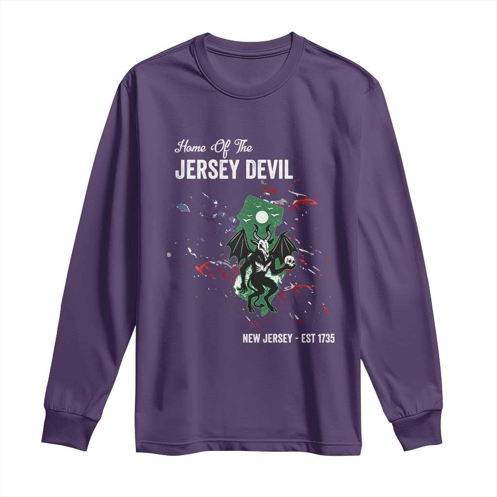 Jersey Devil Long Sleeve Shirt Home Of New Jersey Est 1735 Cryptid Gift - Wonder Print Shop
