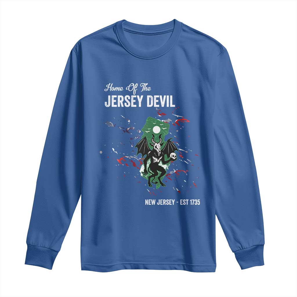 Jersey Devil Long Sleeve Shirt Home Of New Jersey Est 1735 Cryptid Gift - Wonder Print Shop