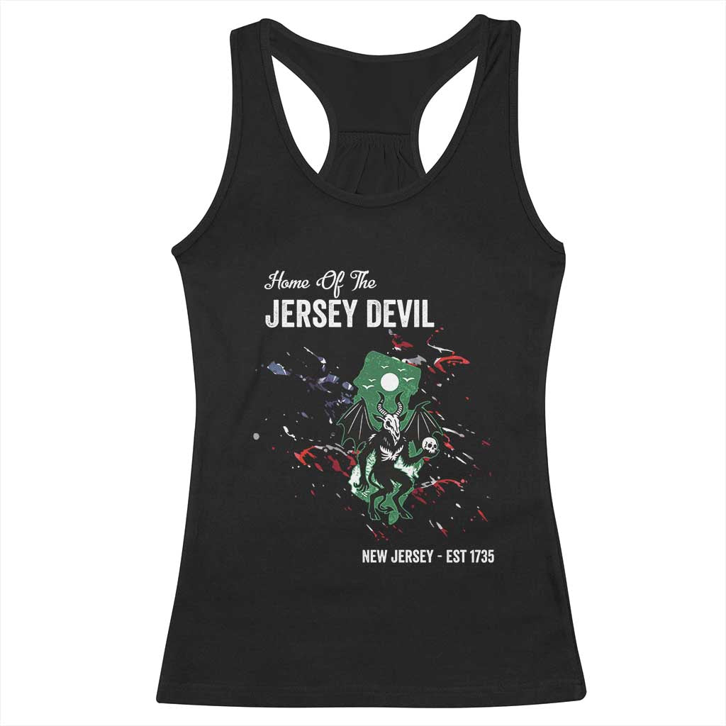 Jersey Devil Racerback Tank Top Home Of New Jersey Est 1735 Cryptid Gift - Wonder Print Shop