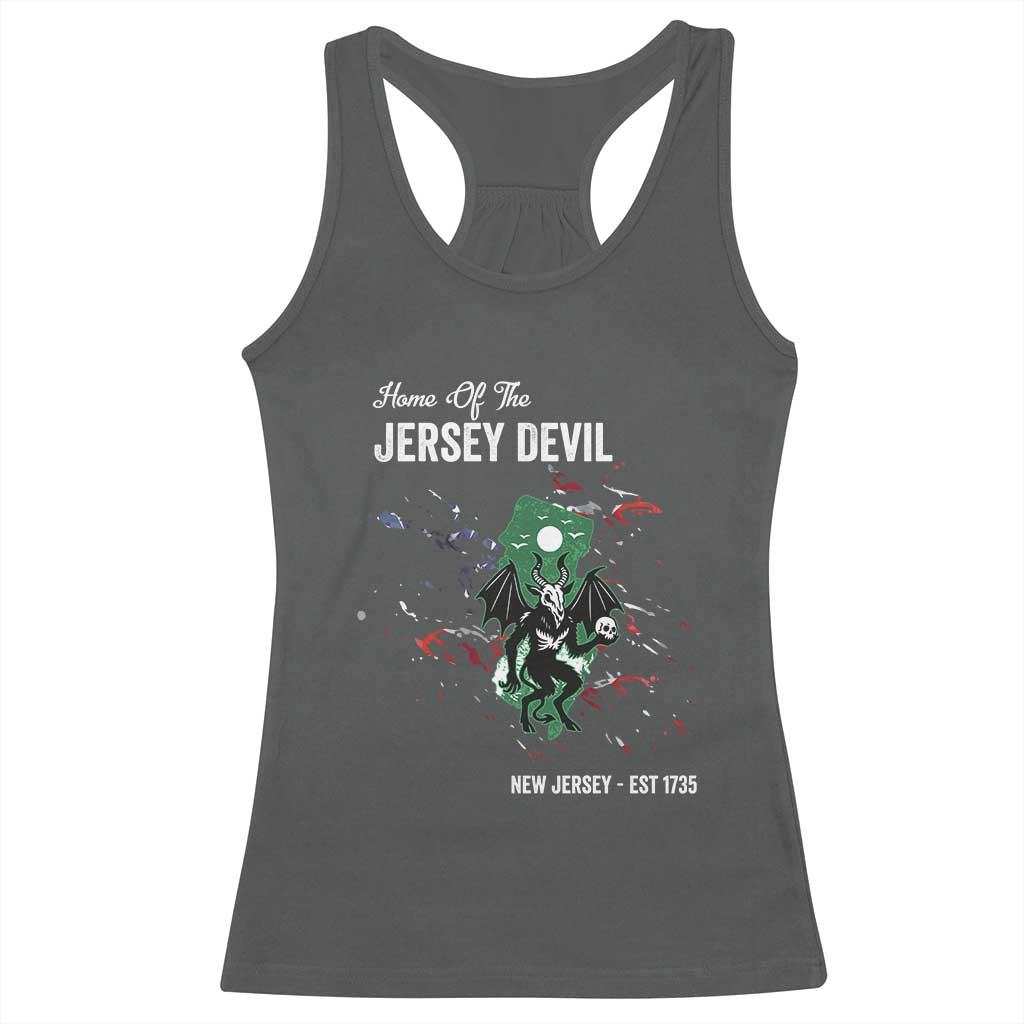 Jersey Devil Racerback Tank Top Home Of New Jersey Est 1735 Cryptid Gift - Wonder Print Shop