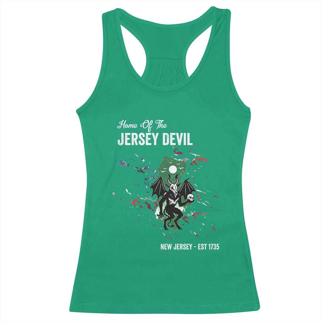 Jersey Devil Racerback Tank Top Home Of New Jersey Est 1735 Cryptid Gift - Wonder Print Shop