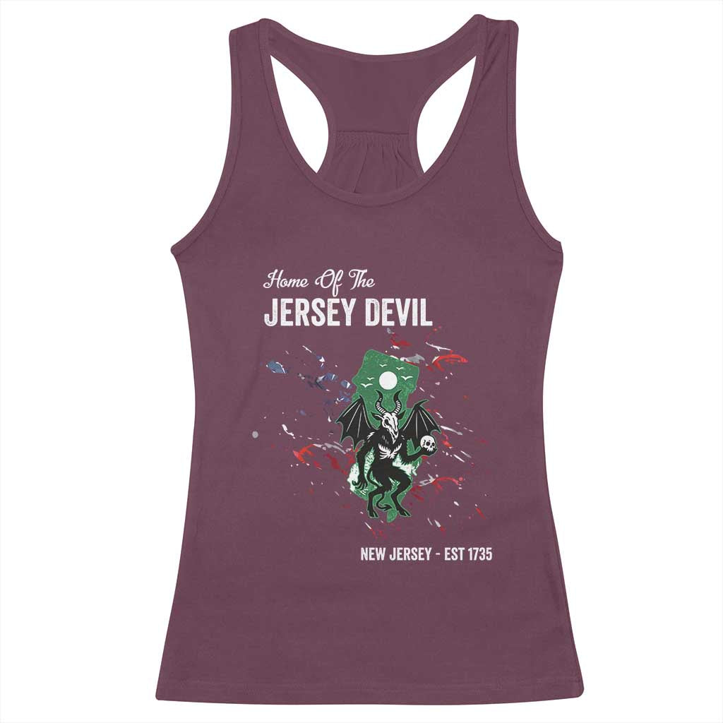 Jersey Devil Racerback Tank Top Home Of New Jersey Est 1735 Cryptid Gift - Wonder Print Shop