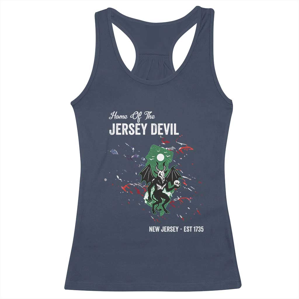 Jersey Devil Racerback Tank Top Home Of New Jersey Est 1735 Cryptid Gift - Wonder Print Shop