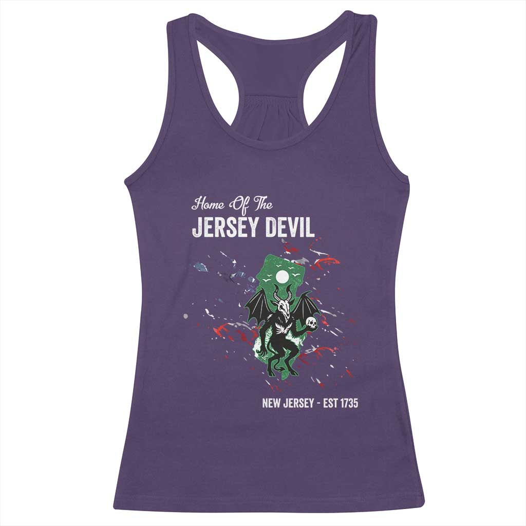 Jersey Devil Racerback Tank Top Home Of New Jersey Est 1735 Cryptid Gift - Wonder Print Shop