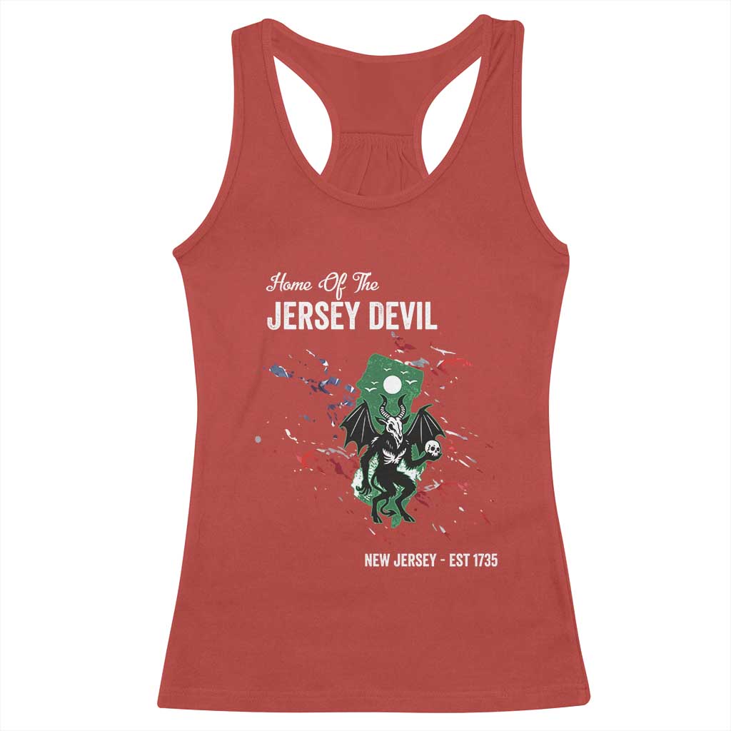 Jersey Devil Racerback Tank Top Home Of New Jersey Est 1735 Cryptid Gift - Wonder Print Shop
