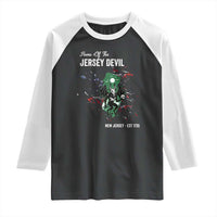Jersey Devil Raglan Shirt Home Of New Jersey Est 1735 Cryptid Gift - Wonder Print Shop