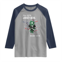 Jersey Devil Raglan Shirt Home Of New Jersey Est 1735 Cryptid Gift - Wonder Print Shop