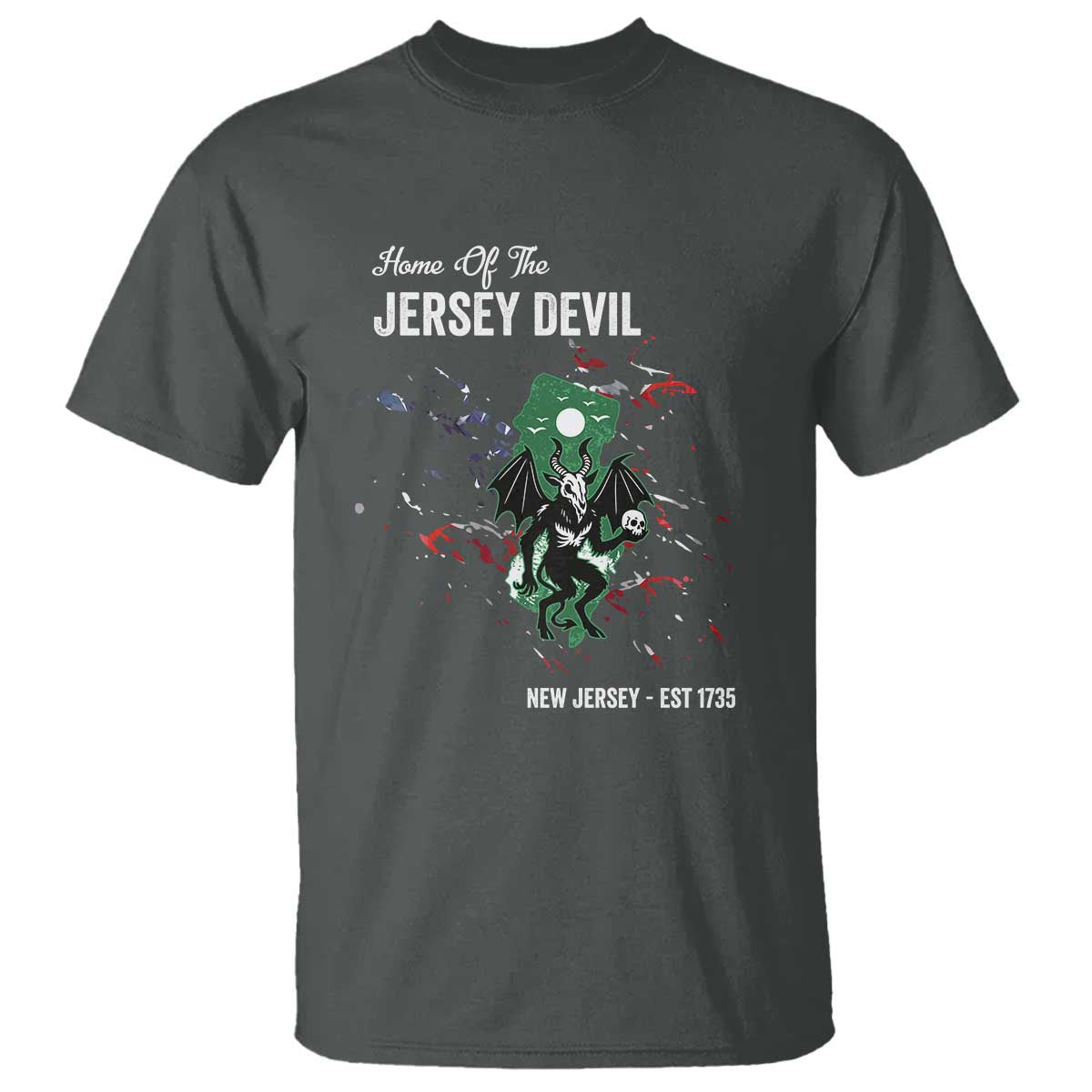 Jersey Devil T Shirt Home Of New Jersey Est 1735 Cryptid Gift - Wonder Print Shop