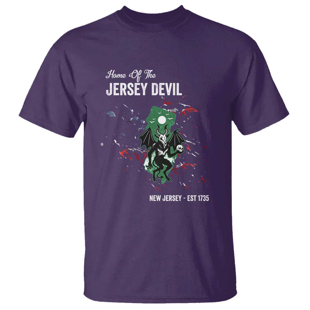 Jersey Devil T Shirt Home Of New Jersey Est 1735 Cryptid Gift - Wonder Print Shop