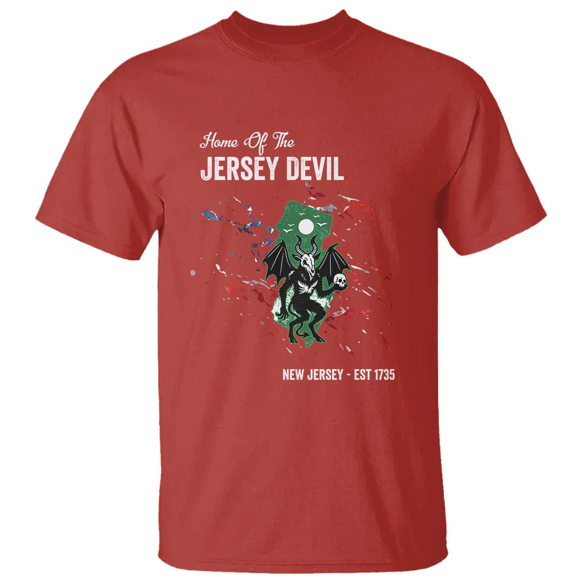 Jersey Devil T Shirt Home Of New Jersey Est 1735 Cryptid Gift - Wonder Print Shop