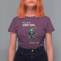 Jersey Devil T Shirt For Women Home Of New Jersey Est 1735 Cryptid Gift - Wonder Print Shop