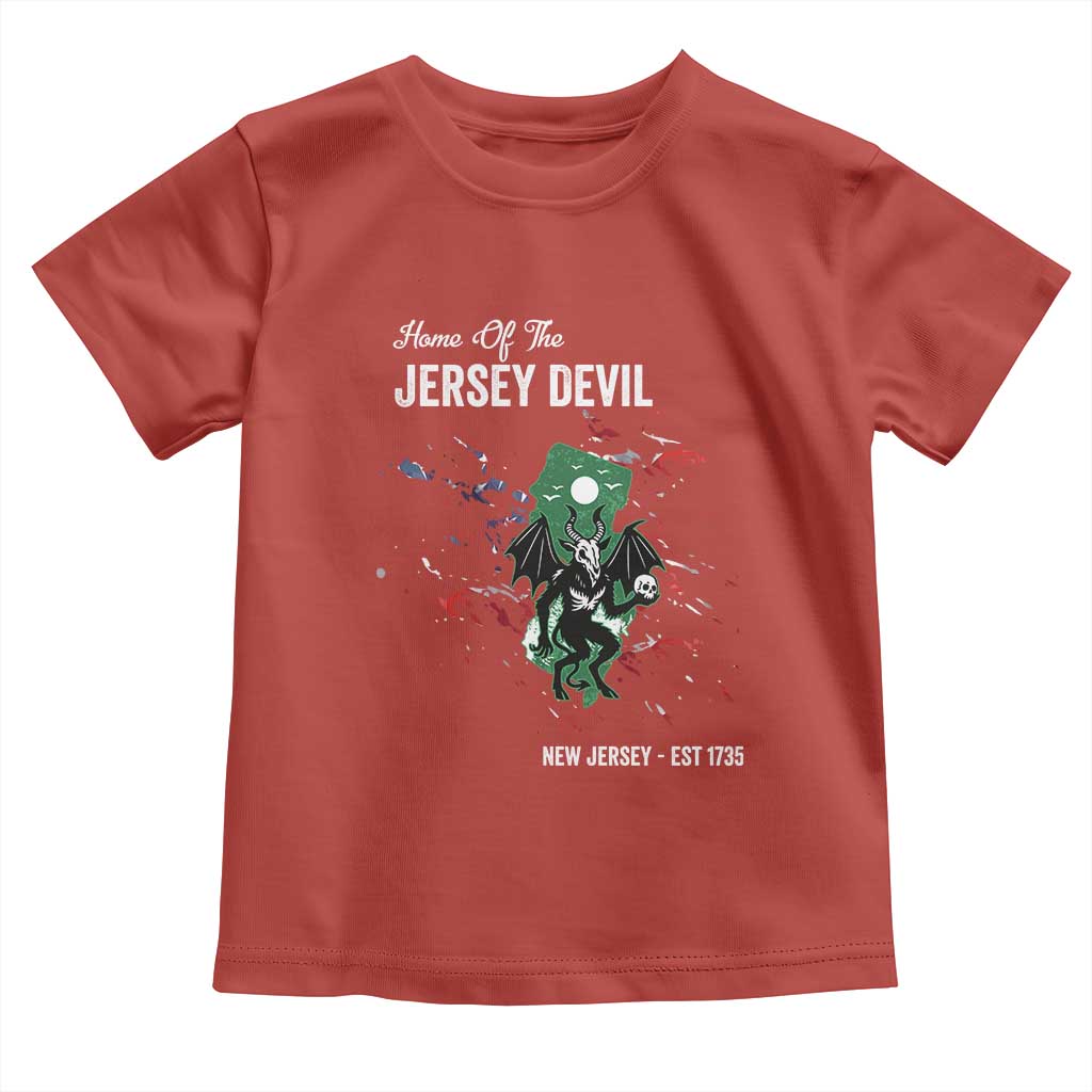 Jersey Devil Toddler T Shirt Home Of New Jersey Est 1735 Cryptid Gift - Wonder Print Shop