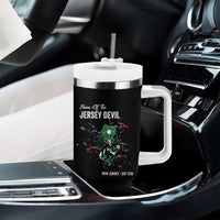 Jersey Devil Tumbler With Handle Home Of New Jersey Est 1735 Cryptid Gift