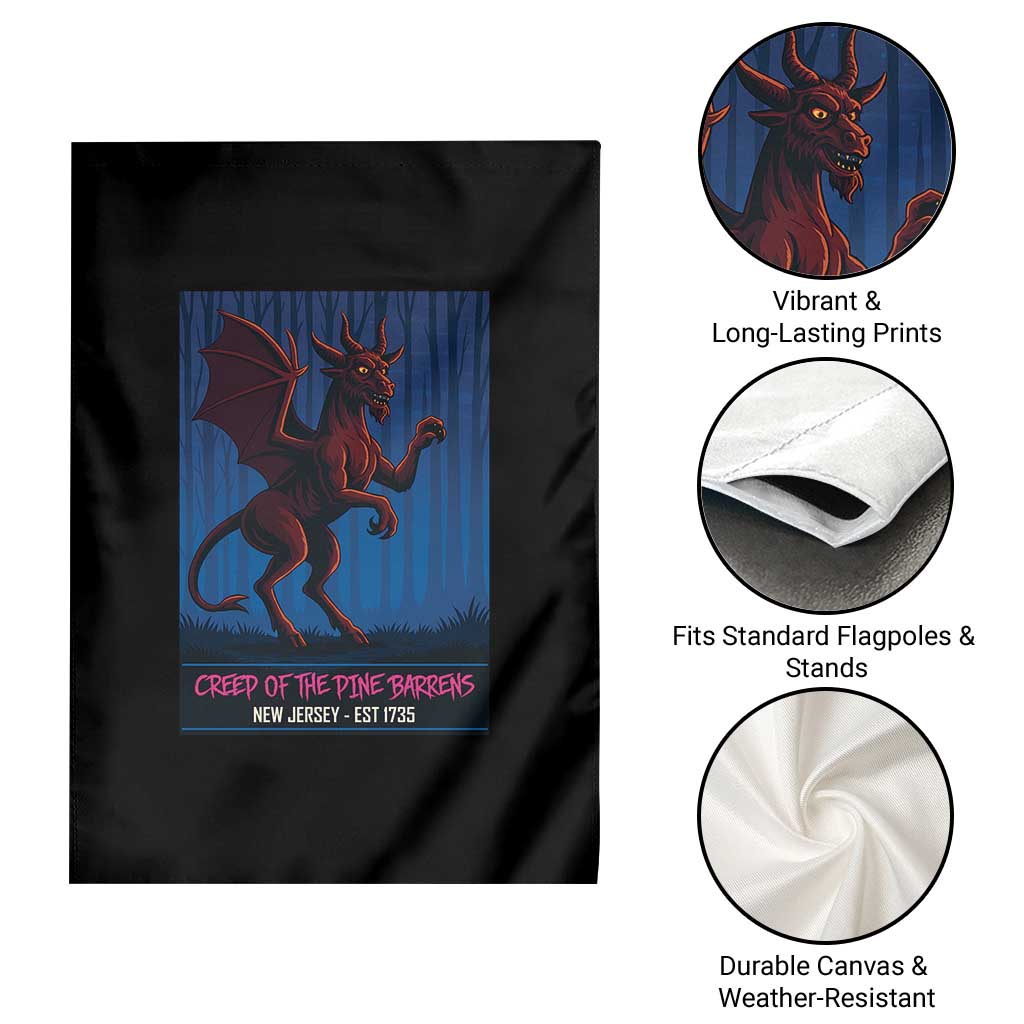 Jersey Devil Garden Flag Creep Of The Pine Barrens New Jersey Est 1735 - Wonder Print Shop