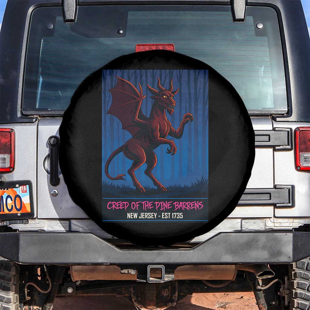 Jersey Devil Spare Tire Cover Creep Of The Pine Barrens New Jersey Est 1735 - Wonder Print Shop