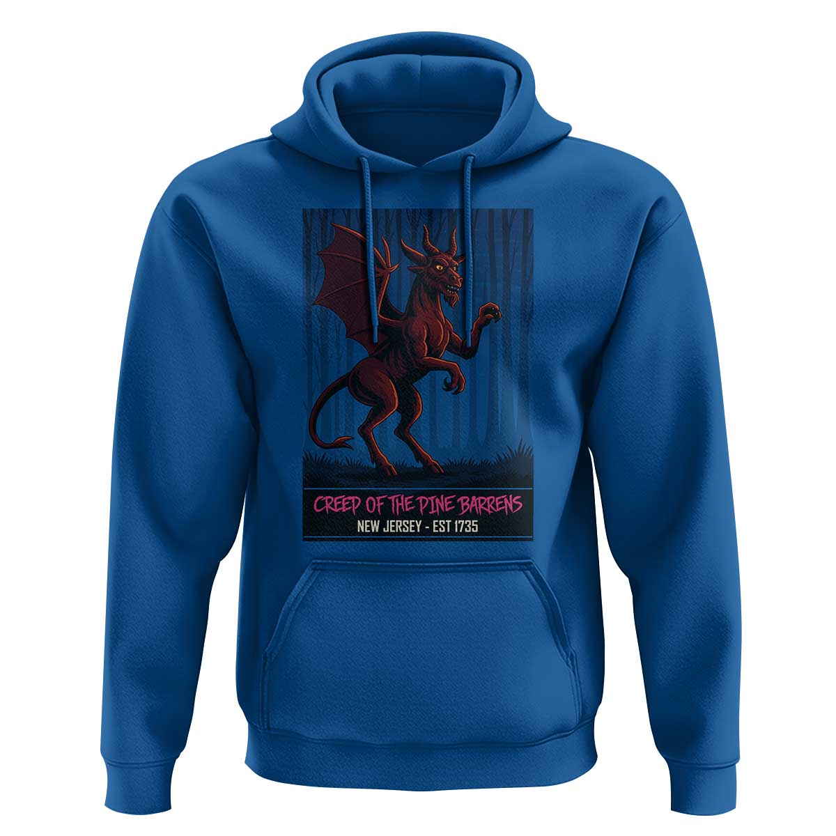 Jersey Devil Hoodie Creep Of The Pine Barrens New Jersey Est 1735 - Wonder Print Shop