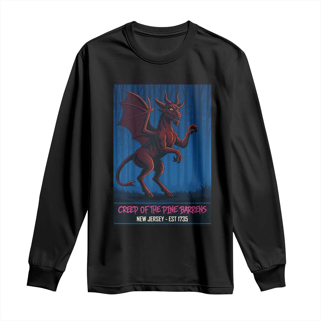 Jersey Devil Long Sleeve Shirt Creep Of The Pine Barrens New Jersey Est 1735 - Wonder Print Shop