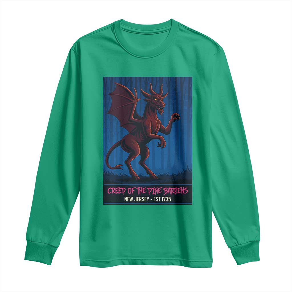 Jersey Devil Long Sleeve Shirt Creep Of The Pine Barrens New Jersey Est 1735 - Wonder Print Shop
