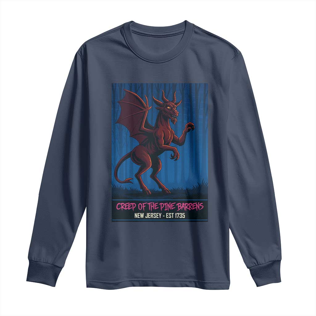 Jersey Devil Long Sleeve Shirt Creep Of The Pine Barrens New Jersey Est 1735 - Wonder Print Shop