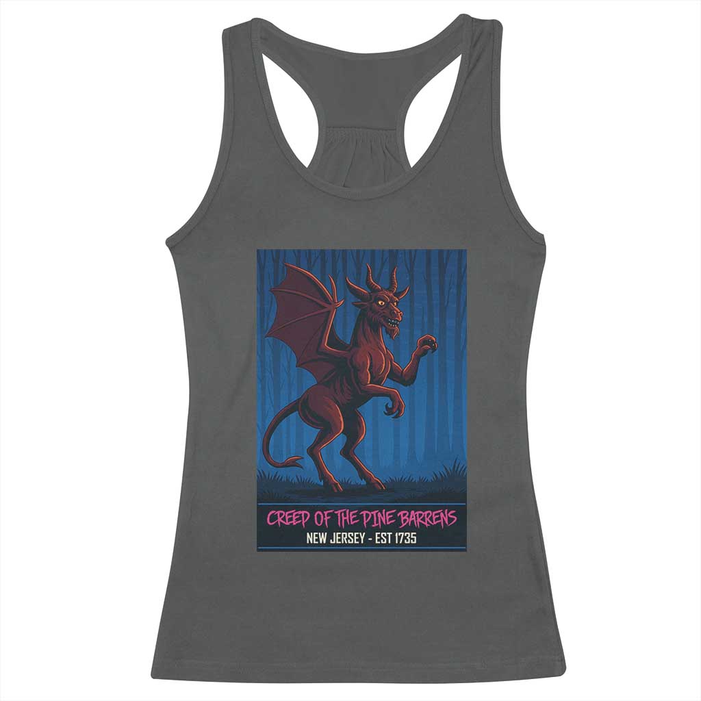 Jersey Devil Racerback Tank Top Creep Of The Pine Barrens New Jersey Est 1735 - Wonder Print Shop