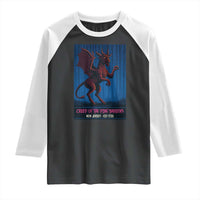 Jersey Devil Raglan Shirt Creep Of The Pine Barrens New Jersey Est 1735 - Wonder Print Shop