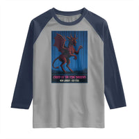 Jersey Devil Raglan Shirt Creep Of The Pine Barrens New Jersey Est 1735 - Wonder Print Shop