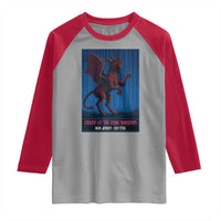 Jersey Devil Raglan Shirt Creep Of The Pine Barrens New Jersey Est 1735 - Wonder Print Shop