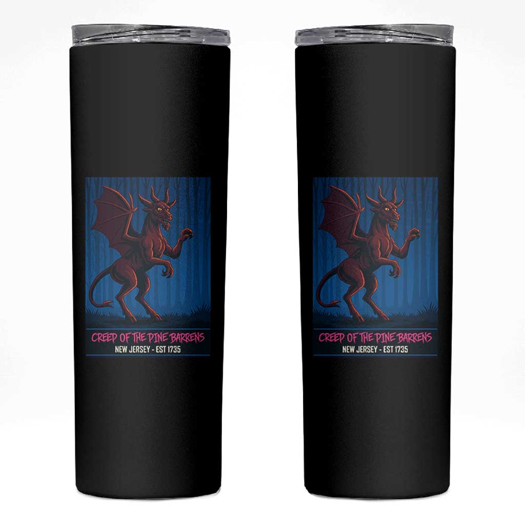 Jersey Devil Skinny Tumbler Creep Of The Pine Barrens New Jersey Est 1735