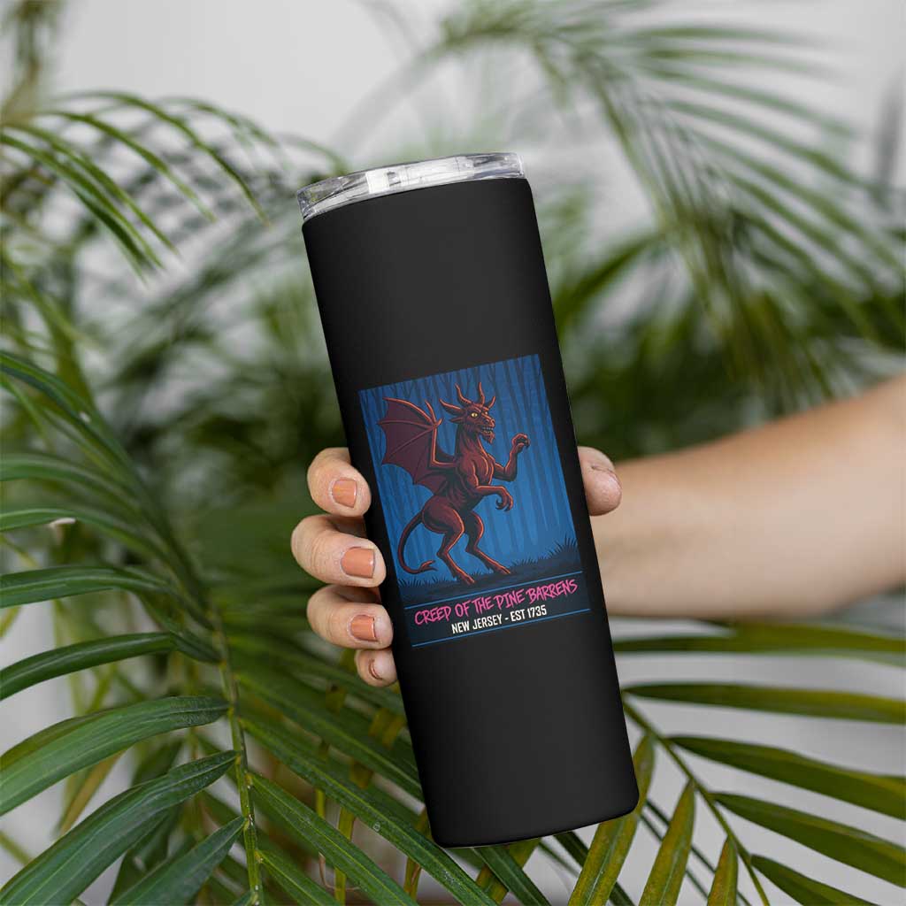 Jersey Devil Skinny Tumbler Creep Of The Pine Barrens New Jersey Est 1735