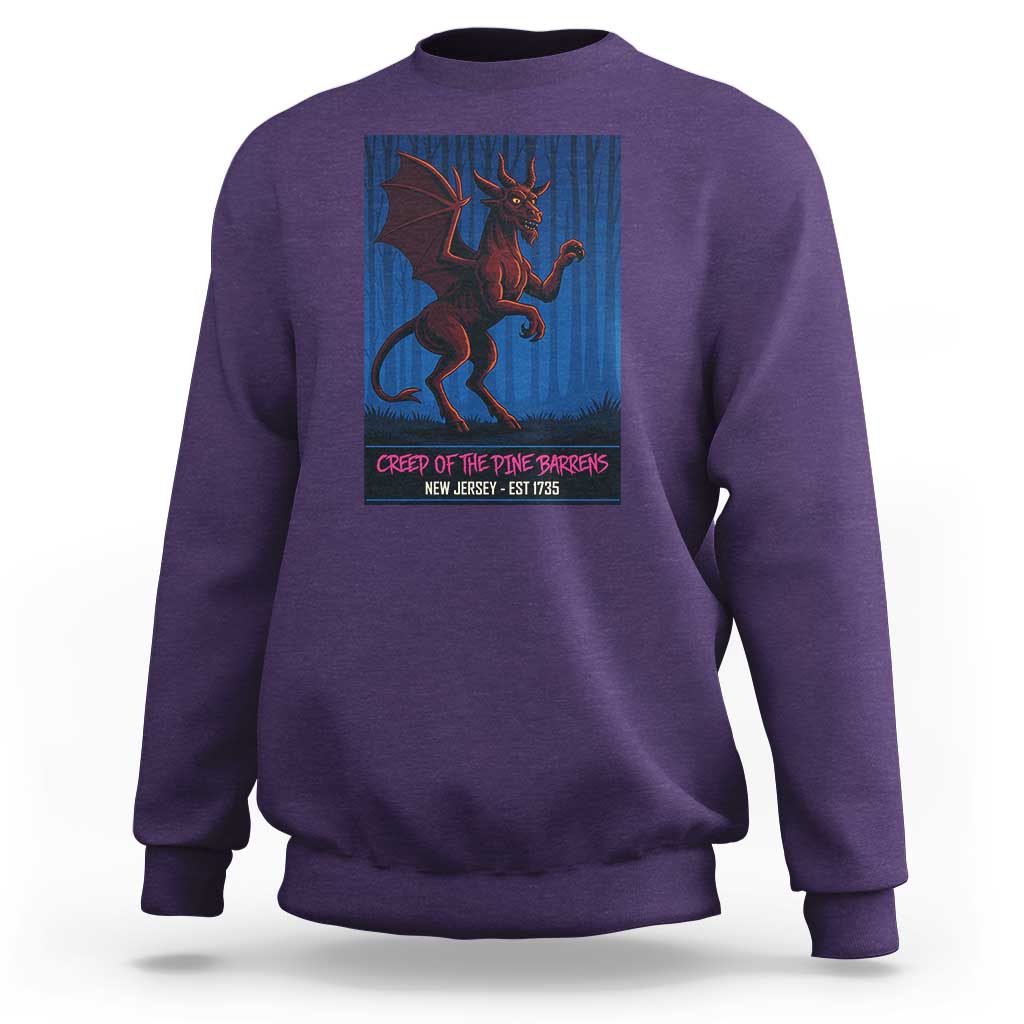 Jersey Devil Sweatshirt Creep Of The Pine Barrens New Jersey Est 1735 - Wonder Print Shop
