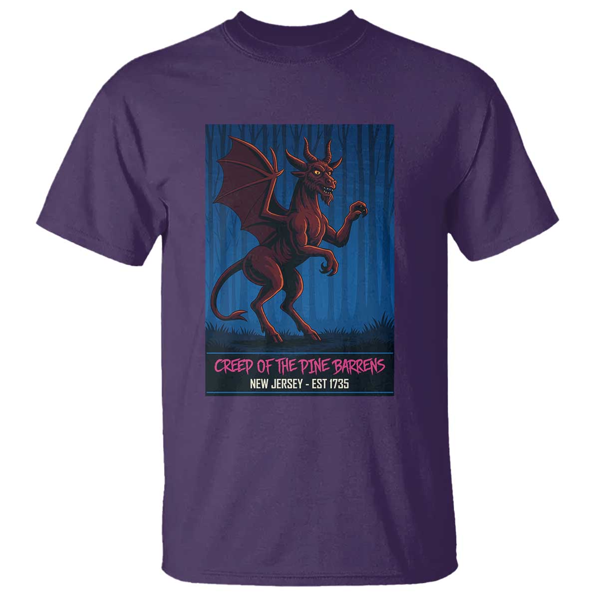 Jersey Devil T Shirt Creep Of The Pine Barrens New Jersey Est 1735 - Wonder Print Shop