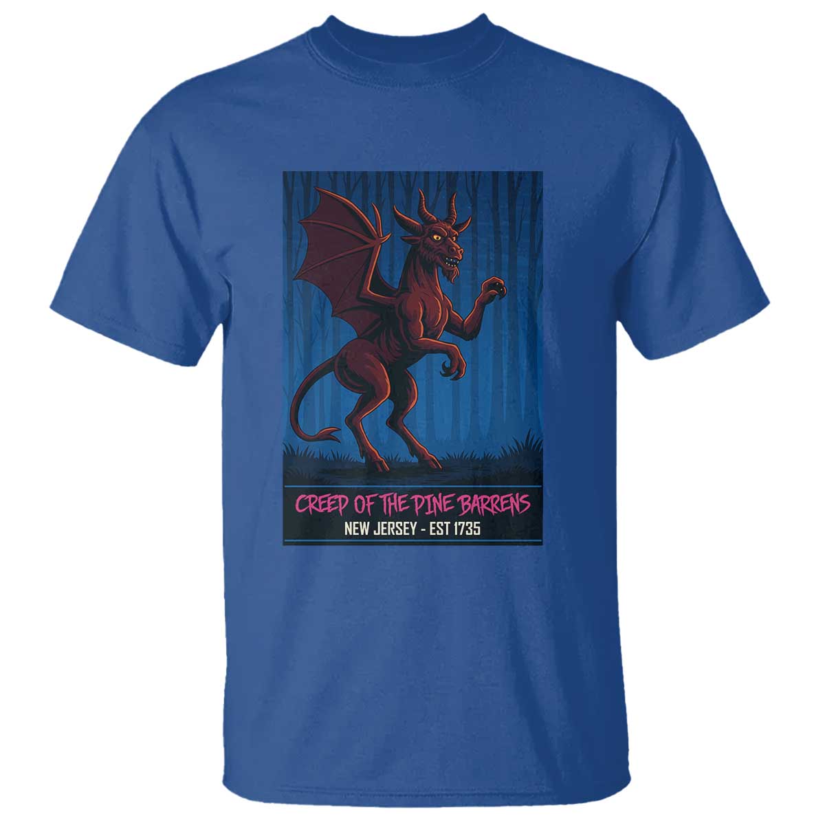 Jersey Devil T Shirt Creep Of The Pine Barrens New Jersey Est 1735 - Wonder Print Shop