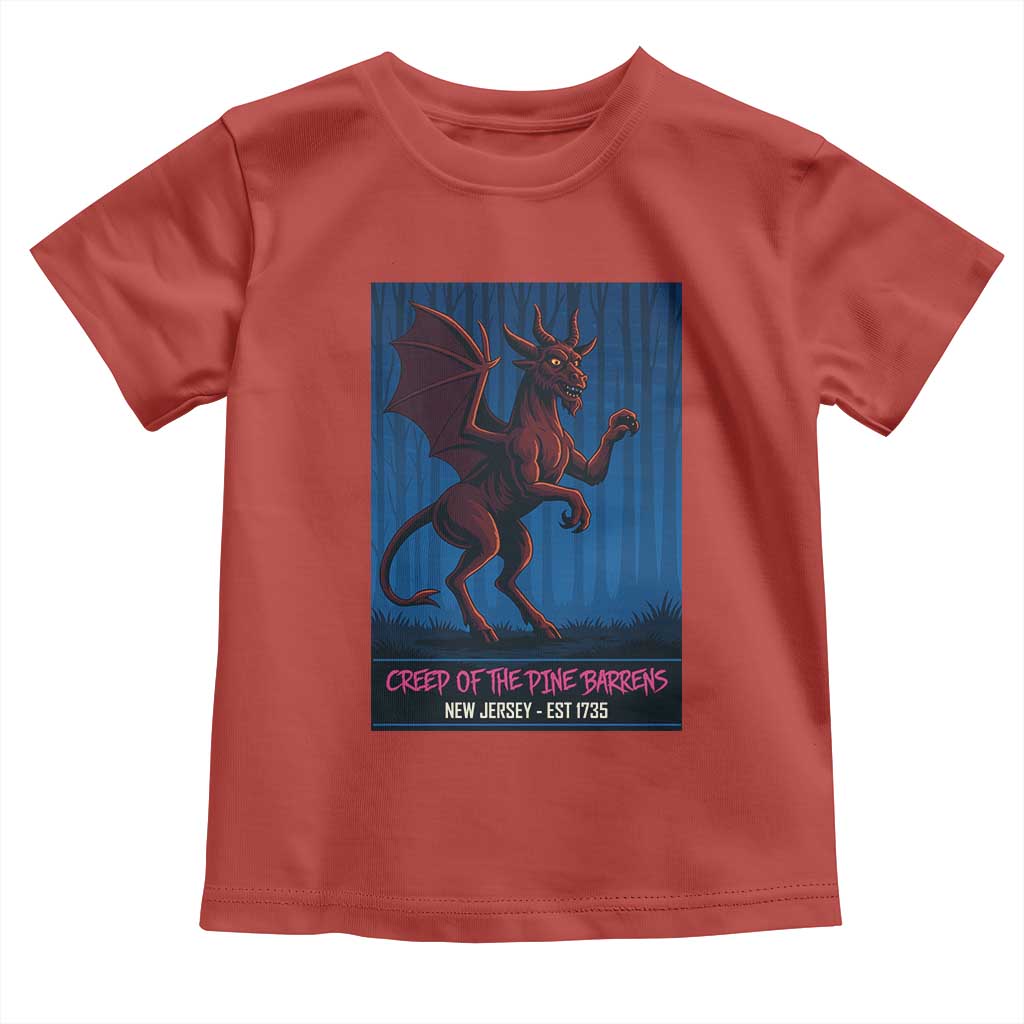Jersey Devil Toddler T Shirt Creep Of The Pine Barrens New Jersey Est 1735 - Wonder Print Shop