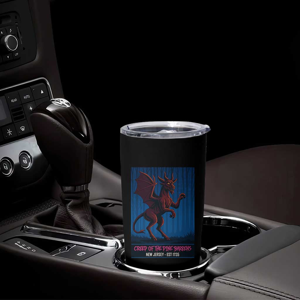 Jersey Devil Tumbler Cup Creep Of The Pine Barrens New Jersey Est 1735