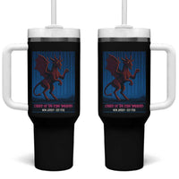 Jersey Devil Tumbler With Handle Creep Of The Pine Barrens New Jersey Est 1735