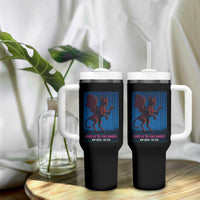 Jersey Devil Tumbler With Handle Creep Of The Pine Barrens New Jersey Est 1735