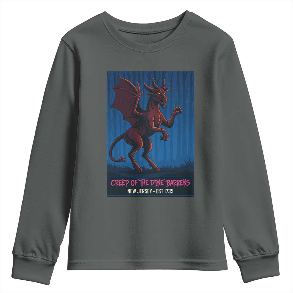 Jersey Devil Youth Sweatshirt Creep Of The Pine Barrens New Jersey Est 1735 - Wonder Print Shop