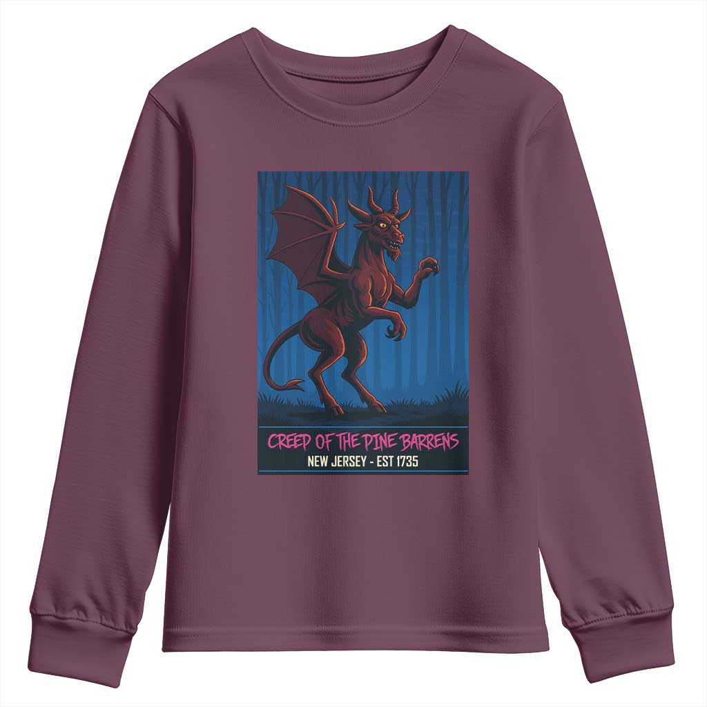 Jersey Devil Youth Sweatshirt Creep Of The Pine Barrens New Jersey Est 1735 - Wonder Print Shop